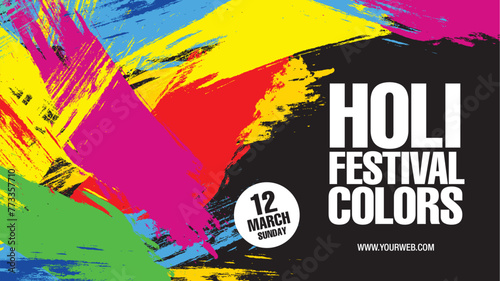 Holi festival colors. Vector illustration