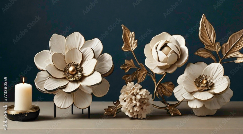 Obraz premium Elevate your space with the timeless beauty of floral decor, each blossom a delicate touch of nature's elegance.