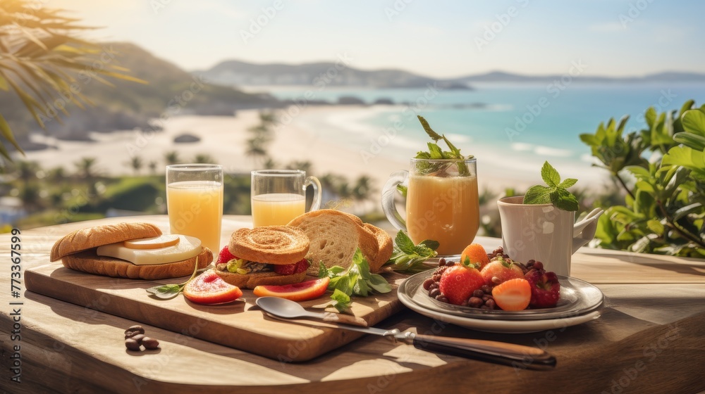 Fresh Breakfast in a beautiful location with sea views Fresh Breakfast in a beautiful location with sea views