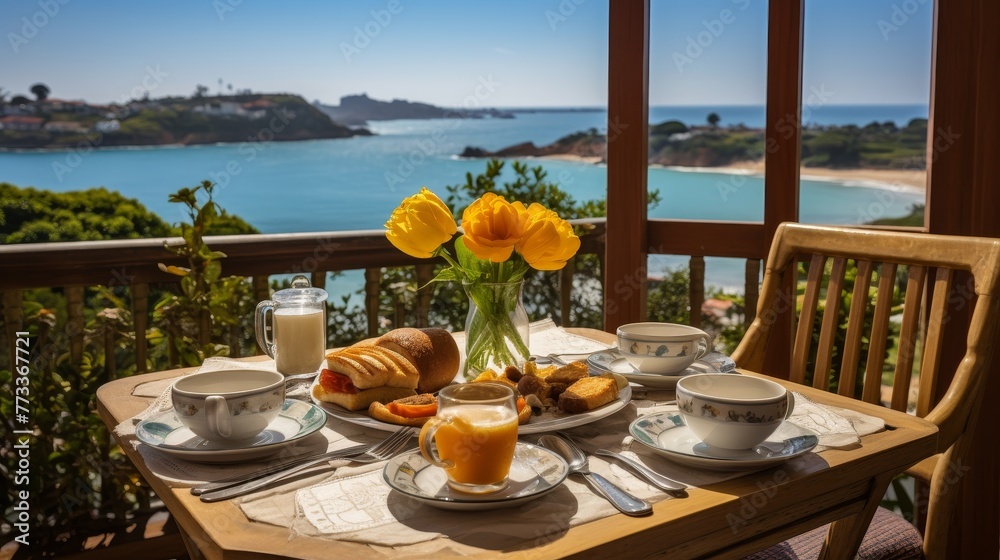 Fresh Breakfast in a beautiful location with sea views