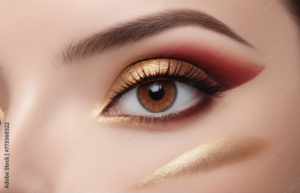 close up of eye with makeup