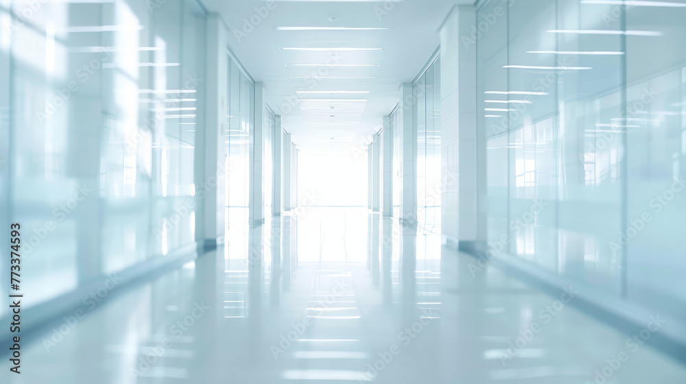 corridor in a modern building, blurred corridor in a modern building, blurred