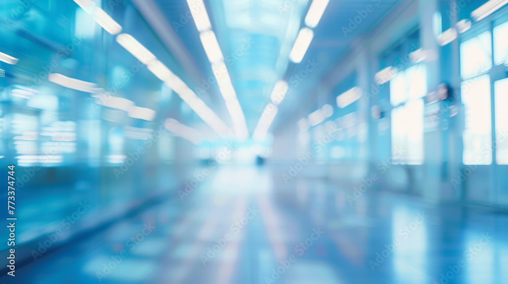 corridor in a modern building, blurred corridor in a modern building, blurred