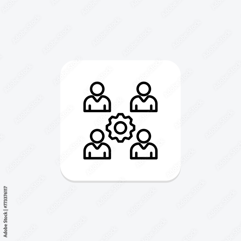 Collaborative Effort icon, effort, collaboration, teamwork, partnership line icon, editable vector icon, pixel perfect, illustrator ai file Collaborative Effort icon, effort, collaboration, teamwork, partnership line icon, editable vector icon, pixel perfect, illustrator ai file