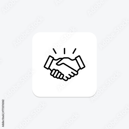 Collaborative Partnership icon, partnership, collaboration, teamwork, unity line icon, editable vector icon, pixel perfect, illustrator ai file