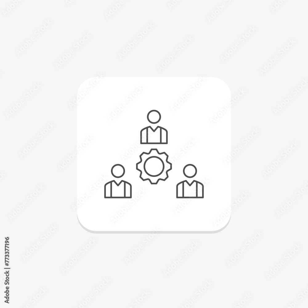 Working Together icon, working, together, collaboration, teamwork thinline icon, editable vector icon, pixel perfect, illustrator ai file Working Together icon, working, together, collaboration, teamwork thinline icon, editable vector icon, pixel perfect, illustrator ai file