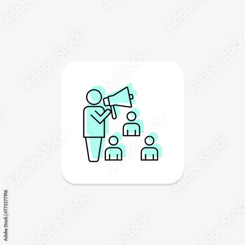 Unified Front icon, unified, front, collaboration, partnership color shadow thinline icon, editable vector icon, pixel perfect, illustrator ai file
