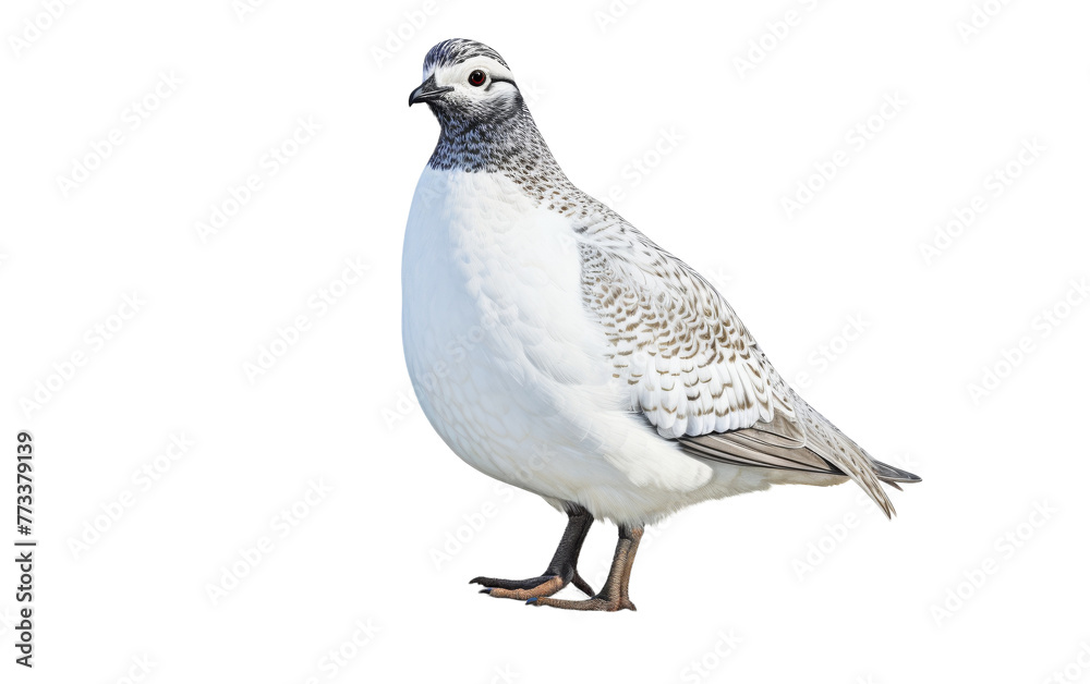Elegant white and gray bird standing on a white surface Elegant white and gray bird standing on a white surface