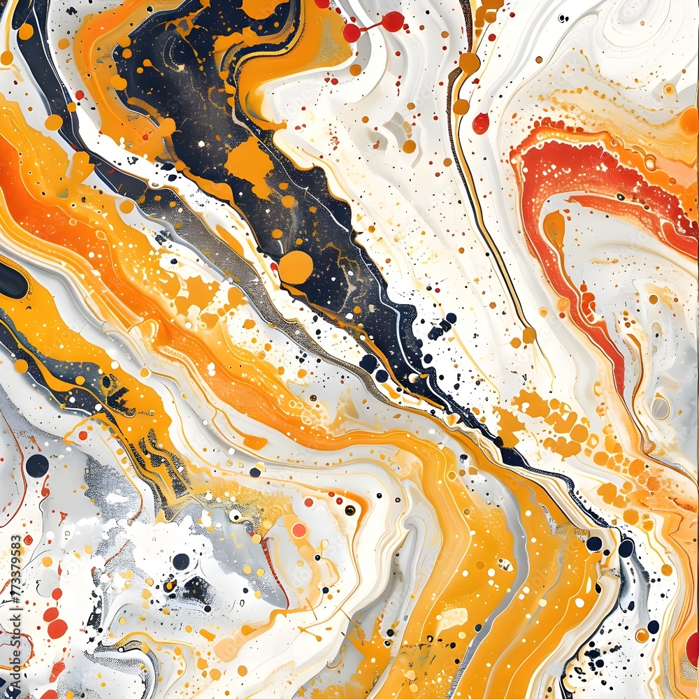 Abstract marbling pattern Acid marble texture background - Ai Generated