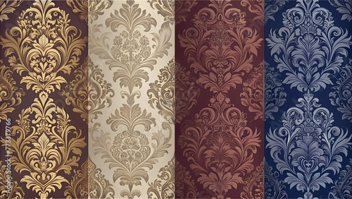 Step into a world of luxury and refinement with the intricate Damask pattern, characterized by its richly detailed designs and sumptuous texture, adding an air of sophistication and opulence to any se