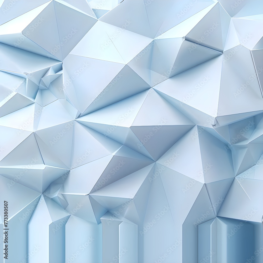 Blue polygon structure abstract - Ai Generated Blue polygon structure abstract - Ai Generated