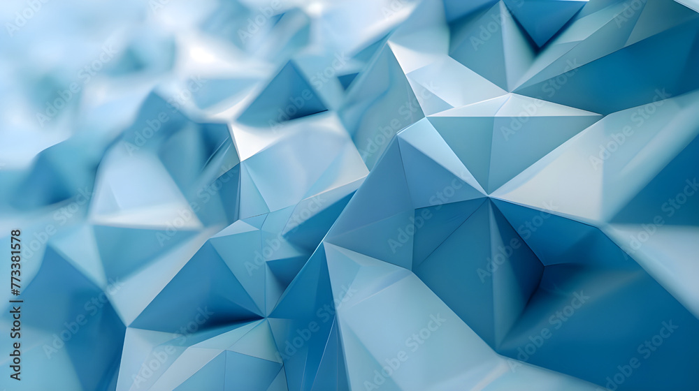 Blue polygon structure abstract - Ai Generated Blue polygon structure abstract - Ai Generated