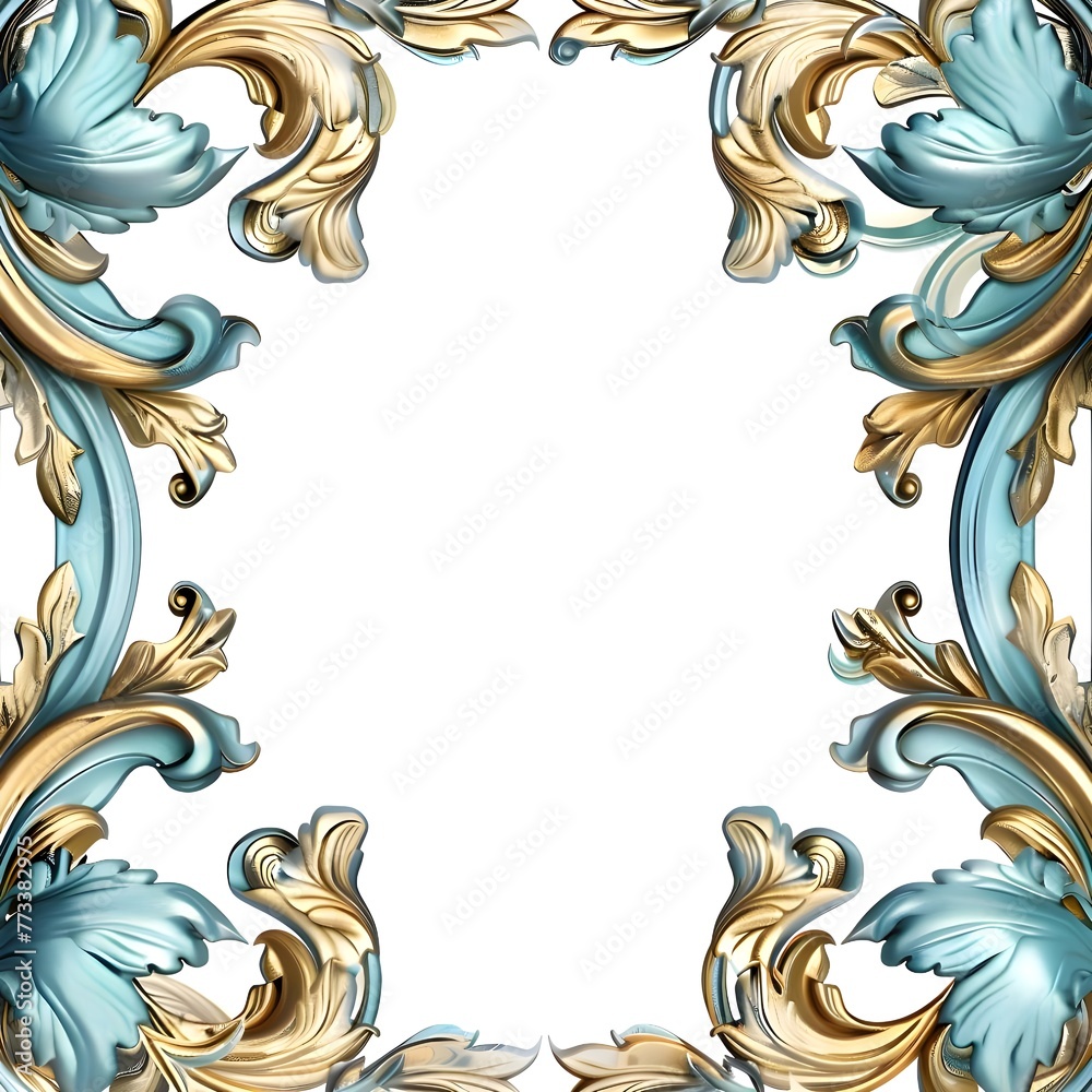 Fototapeta premium Border pattern design frame - Ai Generated