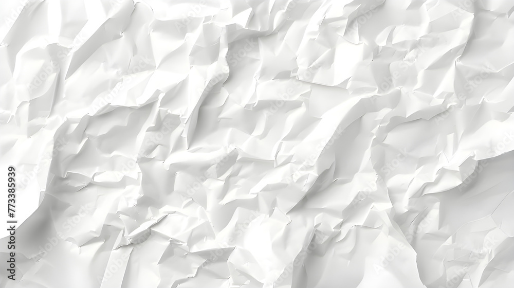 Crumpled white paper texture abstract - Ai Generated Crumpled white paper texture abstract - Ai Generated