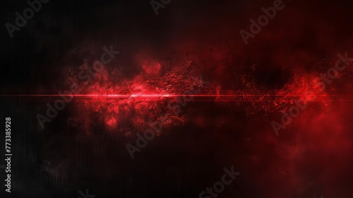 Abstract dark black and red gradient background with bright light glow and grainy noise grunge texture, empty space template © Jelena