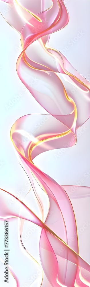 Naklejka premium Dynamic glowing light wave effect - Ai Generated