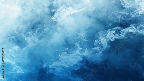 Blue and white smoke gradient abstract background illustration, grungy textured design