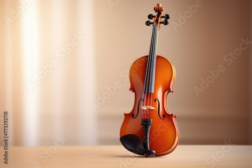 Violin on white background