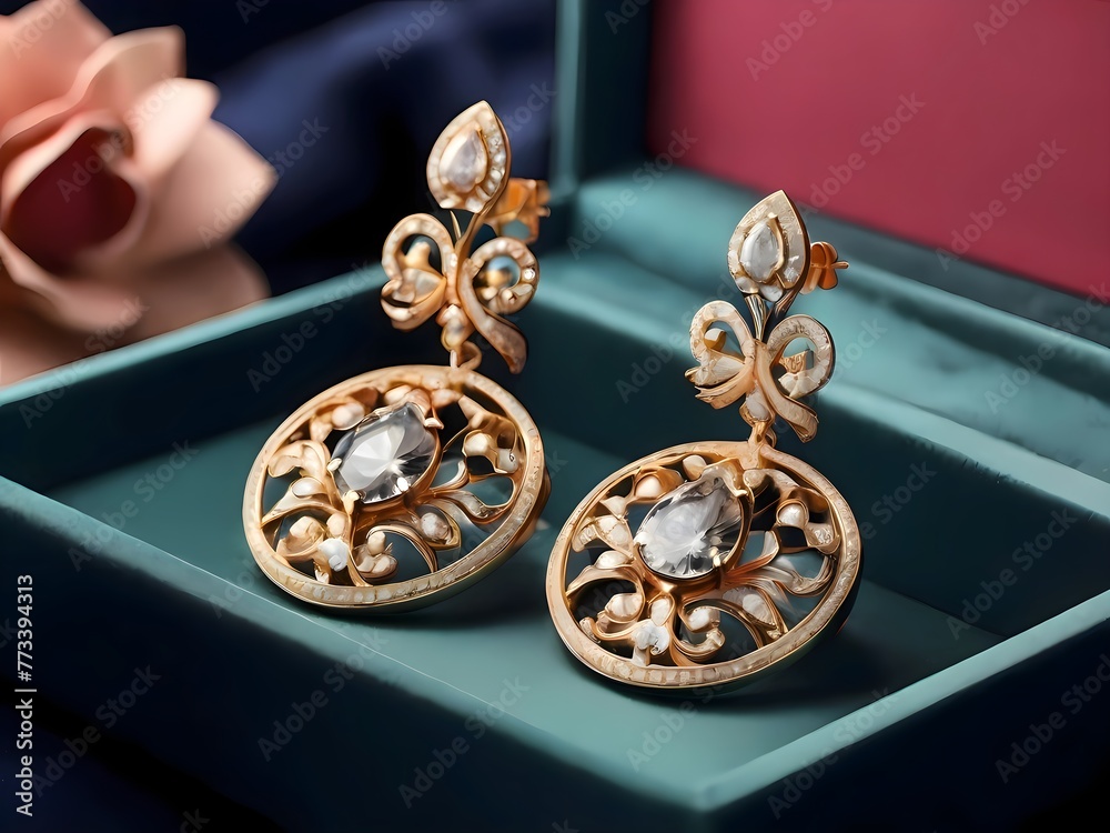antique golden earrings 