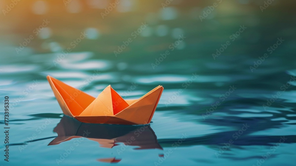 paper boat in water