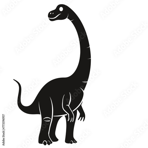 Vector image of a dinosaur. Isolated on a white background.