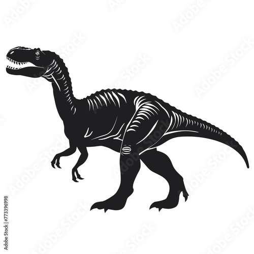 Tyrannosaurus rex isolated on white background. Vector illustration.