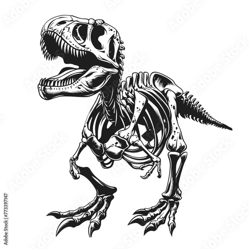 Tyrannosaurus rex isolated on white background. Vector illustration