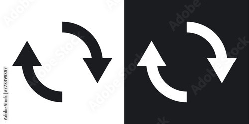 Arrow Rotation and Refresh Icons. Repeat, Reload, Redo, and Web Interface Reset Symbols.
