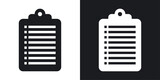 Checklist Sign and List Icon Set. Form Document and Task Symbol.