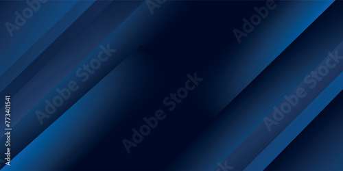Blue black abstract background geometry shine and layer element vector for presentation design