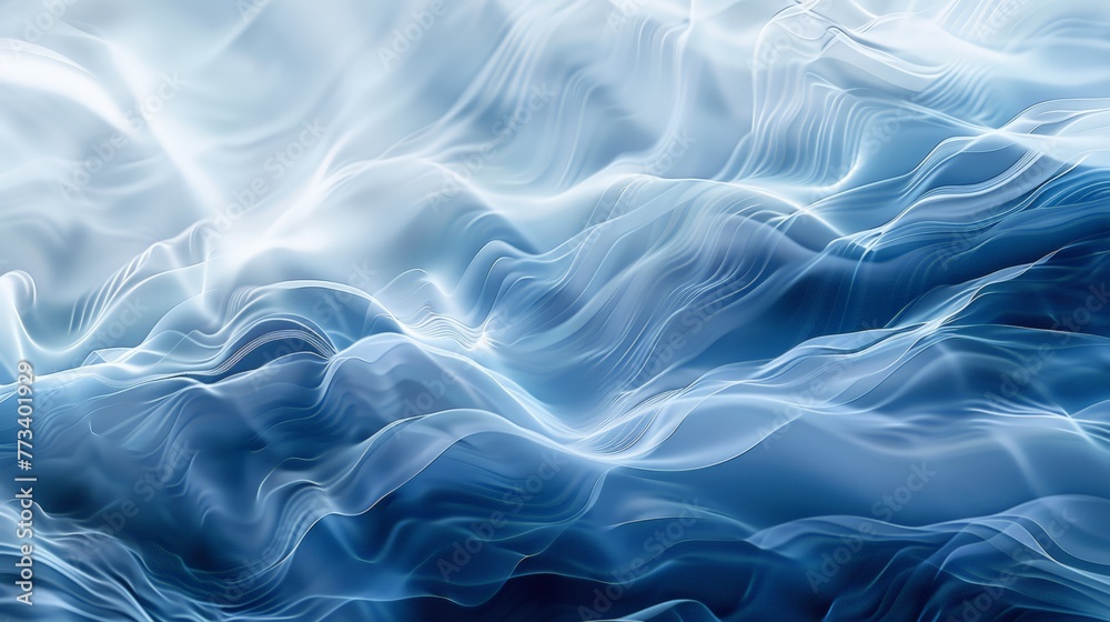 An abstract digital wave pattern in shades of blue An abstract digital wave pattern in shades of blue