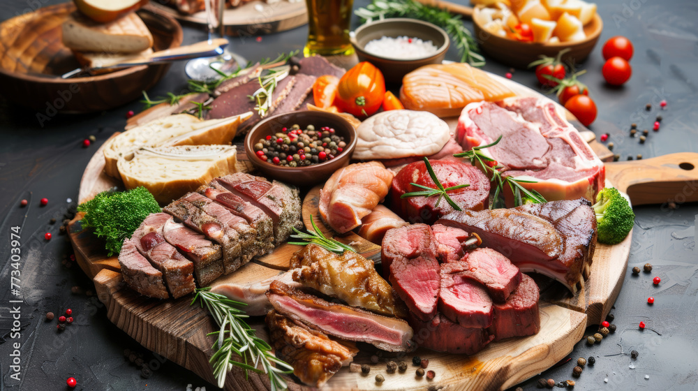 meat and vegetables on a plate meat and vegetables on a plate