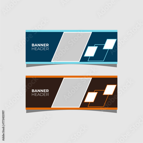 
Modern header banner template vector design