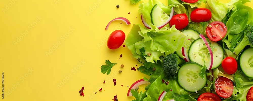 fresh chopped vegetables for salad background. fresh chopped vegetables for salad background.