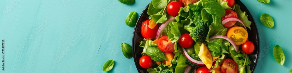 fresh chopped vegetables for salad background.