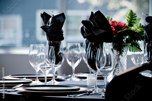 table set for a dinner party