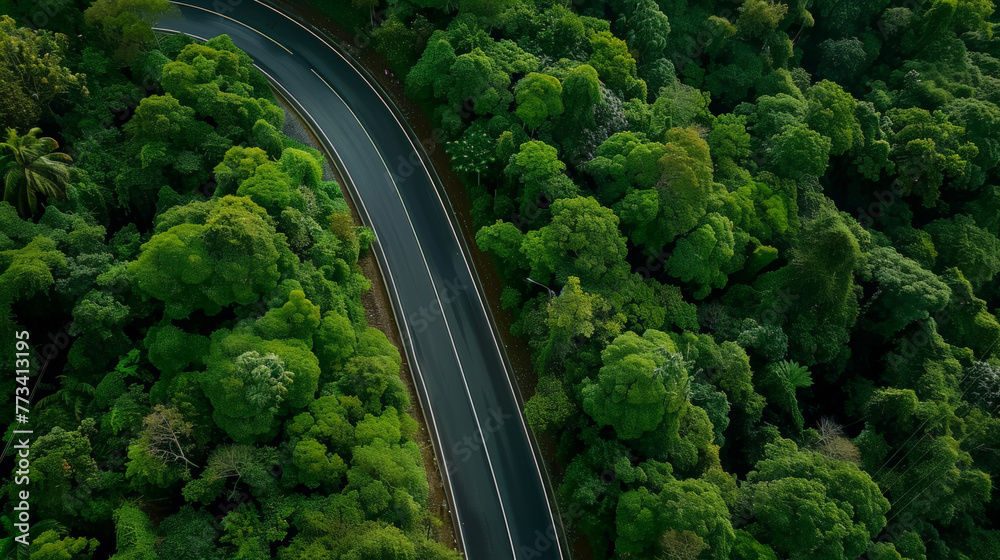curvy road in the forest curvy road in the forest