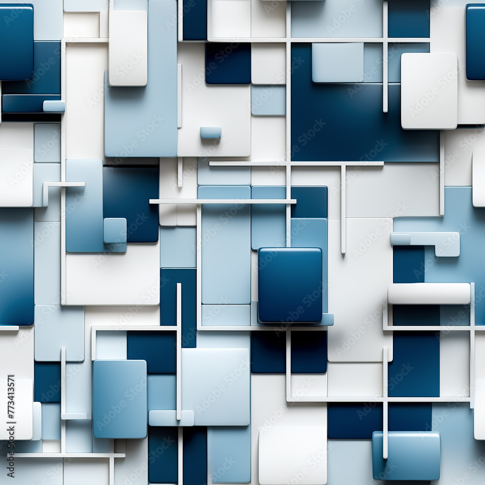 Abstract background with blue and white squares. Abstract background with blue and white squares.