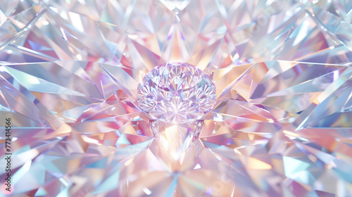 diamond structure extreme closeup and kaleidoscope.