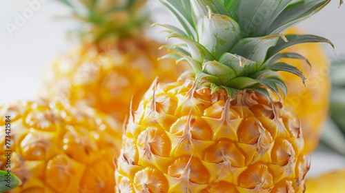 Pineapple background healthy exotic fruit