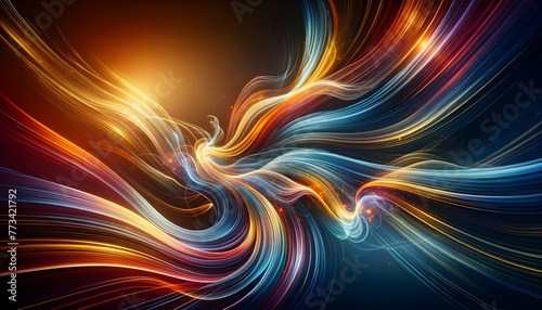 Vibrant Abstract Swirls of Light and Color