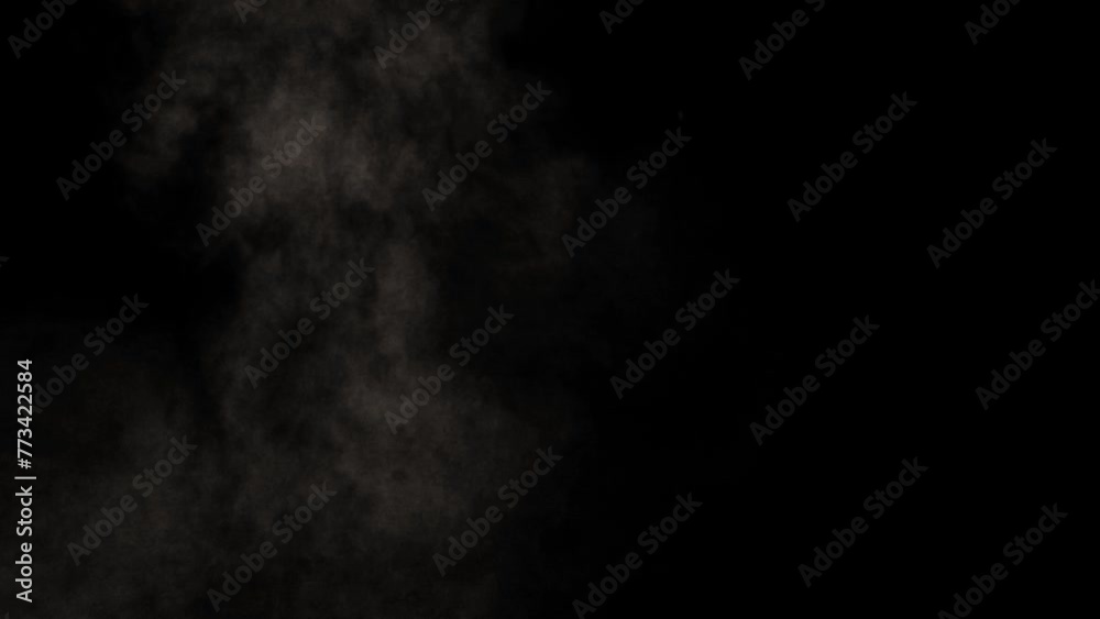 White natural rising steam from food or hot drink isolated on a black background. Сan be used in any projects with hot food. White natural rising steam from food or hot drink isolated on a black background. Сan be used in any projects with hot food.