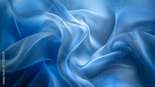Abstract Blue Background With Smooth Lines
