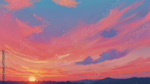 sunset sky background