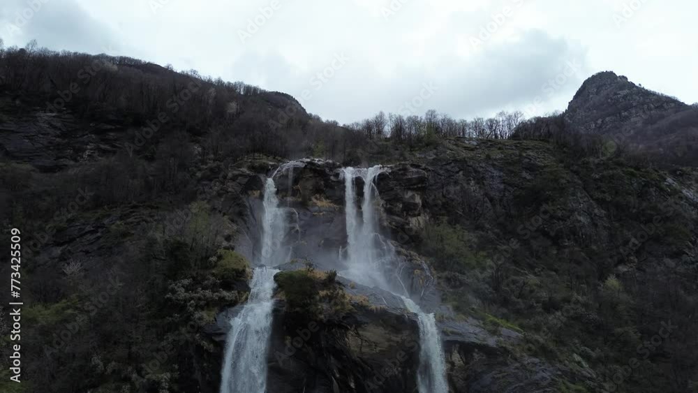 Acquafraggia waterfalls in Valchiavenna valley Acquafraggia waterfalls in Valchiavenna valley