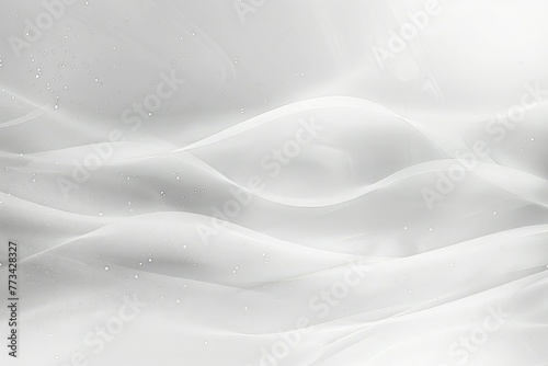 White Clear Blank Subtle Abstract Vector Geometrical Background. Monotone Light Empty Concave Surface. Minimalist Style Wallpaper. Futuristic 3D Illustration photo