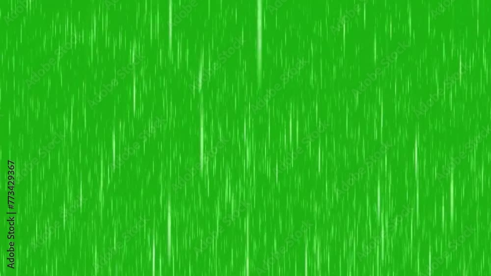 Green Screen Rain Falling On Black Background, Realistic 3d Rain Animation On Alpha Channel, Loop Animation Heavy Rain Droop Fall Green Background Effects Seamless