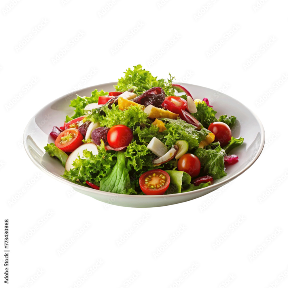 National Salad Month Salad on dish isolated on Transparent background. National Salad Month Salad on dish isolated on Transparent background.