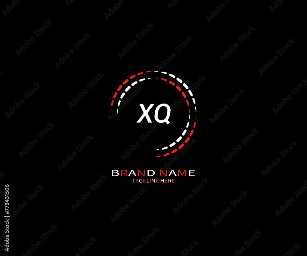 Fototapeta premium XQ creative letter logo design vector icon illustration