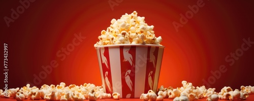 Popcorn bucket against a vibrant background